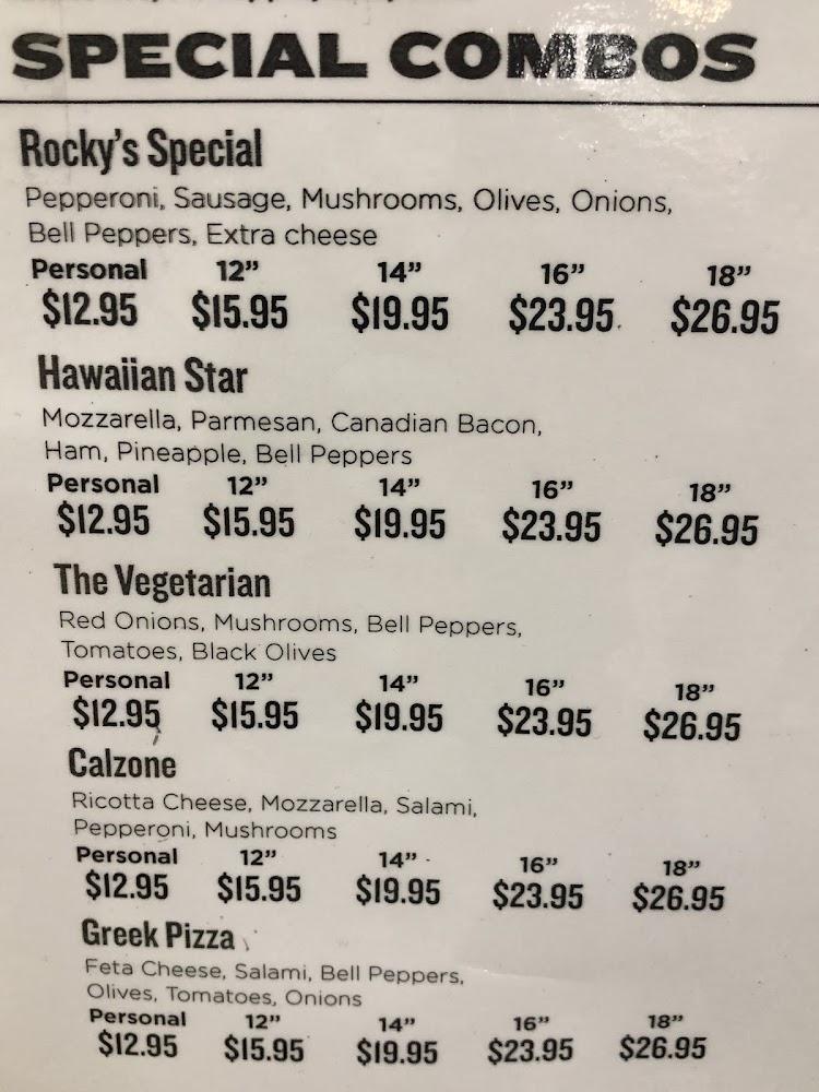 Rocky's New York Pizza Menu image 3